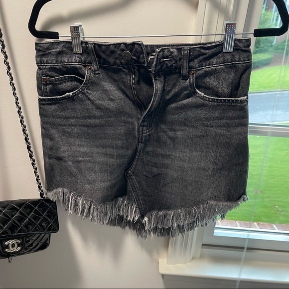 NWOT free people denim gray skirt - Picture 2 of 5
